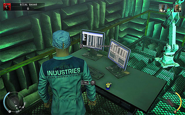 Once you get inside the new room, you'll find yourself accompanied by one factory guards and two scientists, so you have to start using covers right away - R&D - Murdering Dr. Valentine - 12: Death Factory - Hitman: Absolution - Game Guide and Walkthrough