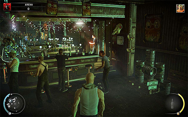There is nothing interesting on the lower level of the arena, so sooner or later you'll have to get to its upper levels - The Arena - Exploring the arena - 13: Fight Night - Hitman: Absolution - Game Guide and Walkthrough