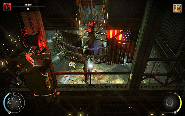 Your current target is a mechanism shown on the above screen, which lowers the lighting boom - The Arena - Murdering Sanchez in traditional way - 13: Fight Night - Hitman: Absolution - Game Guide and Walkthrough
