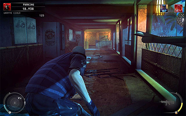 I recommend that you acquire Agencys soldier disguise from one of the attacked enemies before heading to the next area - Parking - Reaching the area patrolled by Heather McCarthy - 14: Attack of the Saints - Hitman: Absolution - Game Guide and Walkthrough