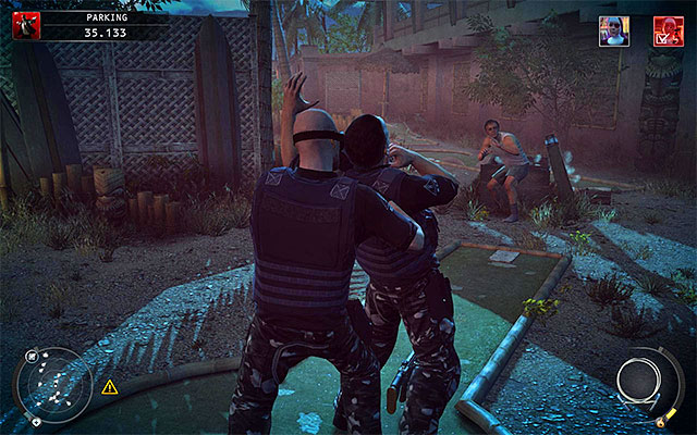 Both paths described earlier in the text will allow you to reach a small minigolf course with an Agency soldier and an innocent civilian - Parking - Reaching the area patrolled by Heather McCarthy - 14: Attack of the Saints - Hitman: Absolution - Game Guide and Walkthrough