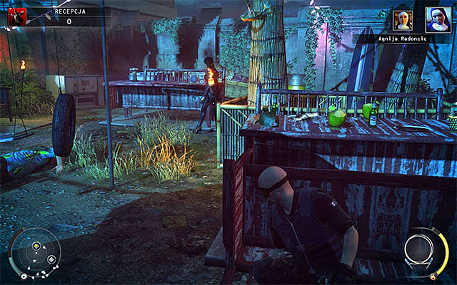 Another idea for getting rid of only Agnija is to turn on the radio found in the recently secured area of the map - Reception - Murdering Dijana and Agnija Radoncic - 14: Attack of the Saints - Hitman: Absolution - Game Guide and Walkthrough