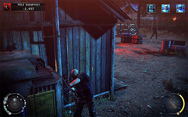 A less obvious (and much safer) way of killing the main target is about using the environment to your advantage - Cornfield - Murdering Louisa Candy Cain - 14: Attack of the Saints - Hitman: Absolution - Game Guide and Walkthrough