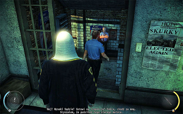 If you use judge disguise, then you can reach the main area of this location without problems - Holding cells - 15: Skurkys Law - Hitman: Absolution - Game Guide and Walkthrough