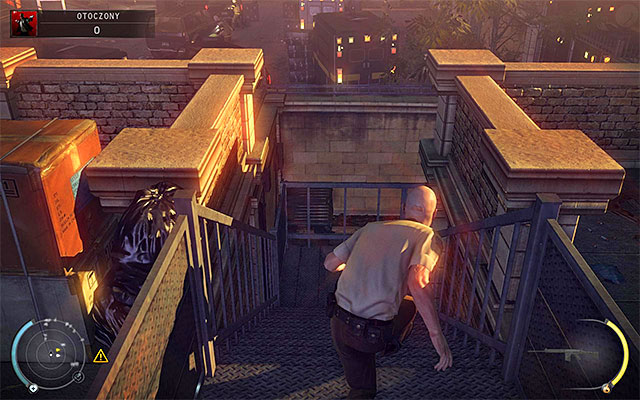 Locate the stairs shown on the above screen and carefully approach two new guards - Outgunned - 16: Operation Sledgehammer - Hitman: Absolution - Game Guide and Walkthrough