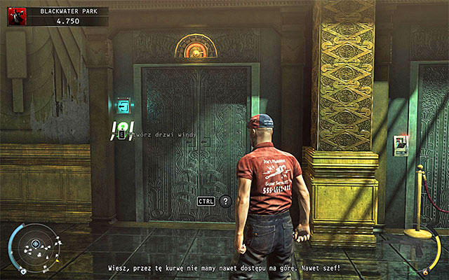 Now go back to the lift, call it (screen above) and enter inside - Blackwater Park - Unlocking access to the lift - 18: Blackwater Park - Hitman: Absolution - Game Guide and Walkthrough