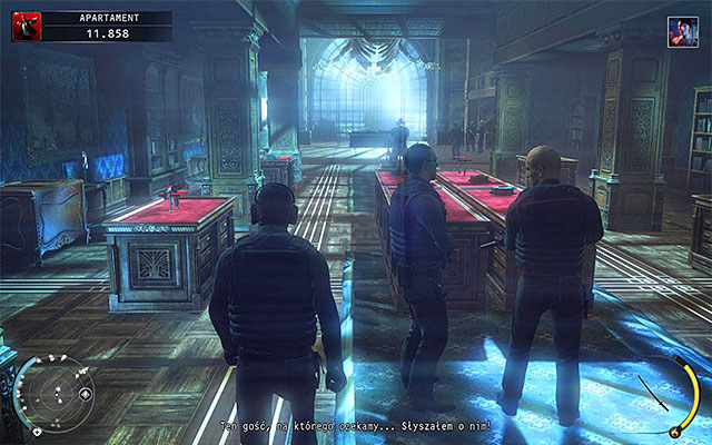 In the room with a huge whale skeleton (screen above), you'll encounter a large group of enemies, but you might look around - Penthouse - Exploring the penthouse - 18: Blackwater Park - Hitman: Absolution - Game Guide and Walkthrough