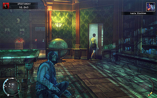The entrance to the panic room is hidden in the wall but you do not have to look for it on your own - Penthouse - Defeating Layla in a melee fight - 18: Blackwater Park - Hitman: Absolution - Game Guide and Walkthrough