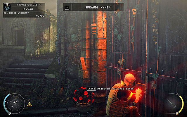 Go to the cemetery gate and notice that Agent 47 has to interact with it in order to unlock it - Cemetery Entrance - 20: Absolution - Hitman: Absolution - Game Guide and Walkthrough