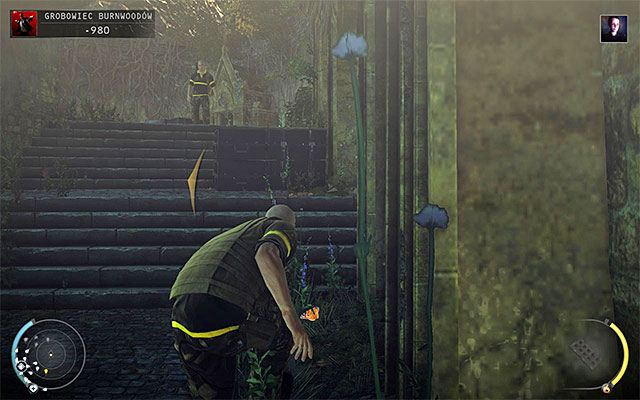If you stay on the main path patrolled by previously mentioned Agency heavy troopers, you'll reach the stairs shown on the above screen - Burnwood Family Tomb - Exploring the tomb area - 20: Absolution - Hitman: Absolution - Game Guide and Walkthrough