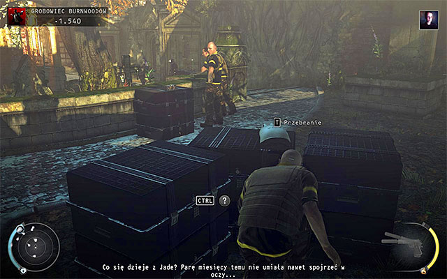 Using the path described above will not only get you closer to the central area of the cemetery, but also allows you to reach the ready-to-wear Agency technician disguise - Burnwood Family Tomb - Exploring the tomb area - 20: Absolution - Hitman: Absolution - Game Guide and Walkthrough