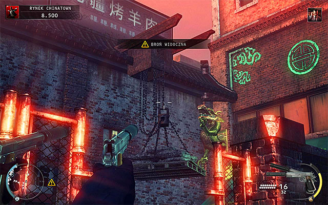 The accident relates to dropping the suspended cargo shown on the above screen on the King of Chinatown - 2: The King of Chinatown - Challenges - Hitman: Absolution - Game Guide and Walkthrough