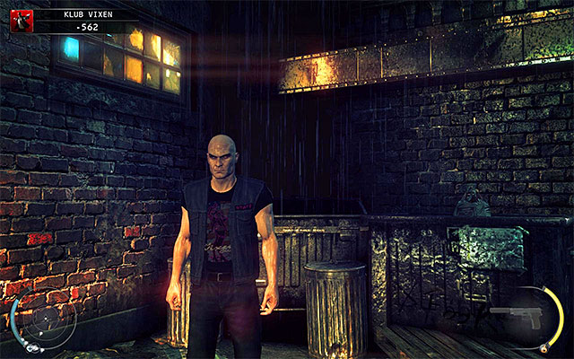 Strip club bouncer disguise might be obtained in The Vixen Club or Dressing Rooms stage - 5: Hunter and Hunted - p. 1 - Challenges - Hitman: Absolution - Game Guide and Walkthrough