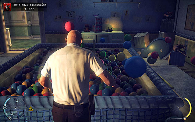 The mentioned container can be found in the Orphanage Halls stage, in the toy room on the orphanage ground floor, near the canteen - 6: Rosewood - Challenges - Hitman: Absolution - Game Guide and Walkthrough