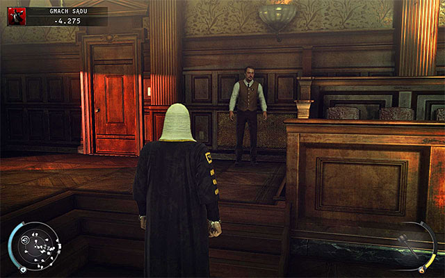 After that it would be good to get interested in the usher in the courtroom (screen above) - 15: Skurkys Law - p. 2 - Challenges - Hitman: Absolution - Game Guide and Walkthrough