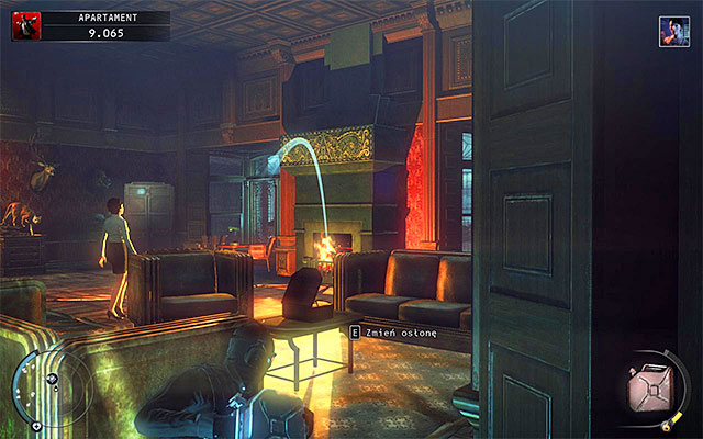 Take the can and go to the other side of the penthouse, to the room with the fireplace - 18: Blackwater Park - p. 3 - Challenges - Hitman: Absolution - Game Guide and Walkthrough