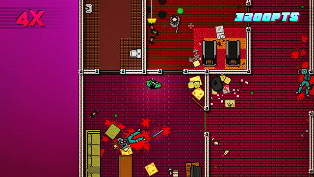 Te last opponent is to the right of the stairs - Scene 1 - Down Under - Act 1 - Exposition - Hotline Miami 2: Wrong Number - Game Guide and Walkthrough