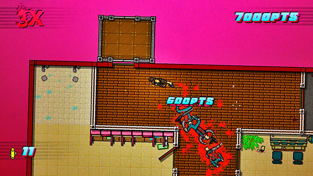 Wait for the shooter to stand behind the door and give it a push - Scene 2 - Homicide - Act 1 - Exposition - Hotline Miami 2: Wrong Number - Game Guide and Walkthrough