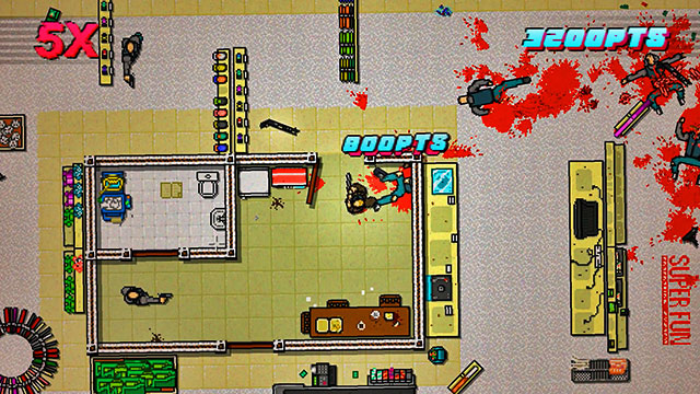 Pick up the new weapon and go up - Scene 2 - Homicide - Act 1 - Exposition - Hotline Miami 2: Wrong Number - Game Guide and Walkthrough