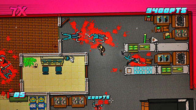 After you have eliminated both, go downstairs, up to the last door - Scene 2 - Homicide - Act 1 - Exposition - Hotline Miami 2: Wrong Number - Game Guide and Walkthrough