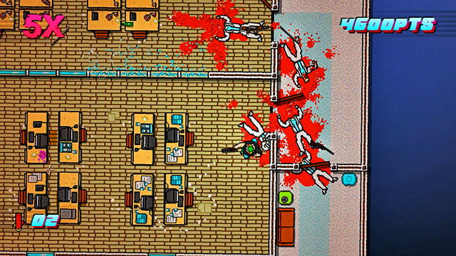 Go left - Scene 3 - Hard News - Act 1 - Exposition - Hotline Miami 2: Wrong Number - Game Guide and Walkthrough