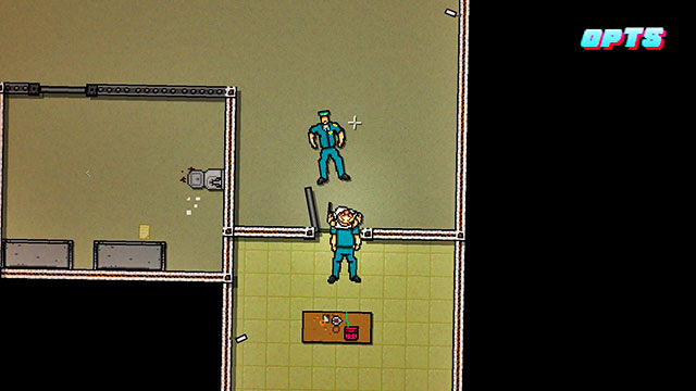 On the next map, there are lots of policemen patrolling the area - Scene 4 - Final Cut - Act 1 - Exposition - Hotline Miami 2: Wrong Number - Game Guide and Walkthrough