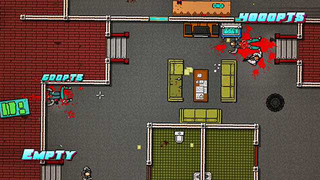 Three more are on the left - Scene 7 - No Mercy - Act 2 - Rising - Hotline Miami 2: Wrong Number - Game Guide and Walkthrough