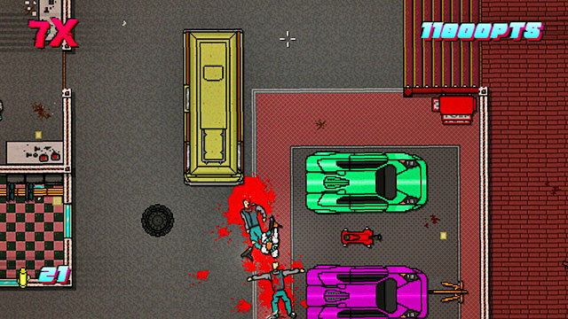 To the left, there are three more shooters - Scene 7 - No Mercy - Act 2 - Rising - Hotline Miami 2: Wrong Number - Game Guide and Walkthrough