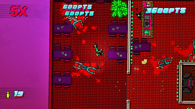 You encounter two more enemies in the rooms below - Scene 8 - Execution - Act 2 - Rising - Hotline Miami 2: Wrong Number - Game Guide and Walkthrough