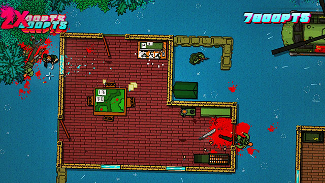 Downstairs, there are two enemies with melee weapons - Scene 9 - Ambush - Act 3 - Climax - Hotline Miami 2: Wrong Number - Game Guide and Walkthrough
