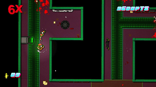 The last two targets are in the corridor on the right, to the next part of the mission - Scene 10 - Into the Pit - Act 3 - Climax - Hotline Miami 2: Wrong Number - Game Guide and Walkthrough