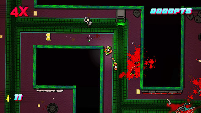In this part of the stage, there is another guard dog patrolling - Scene 10 - Into the Pit - Act 3 - Climax - Hotline Miami 2: Wrong Number - Game Guide and Walkthrough