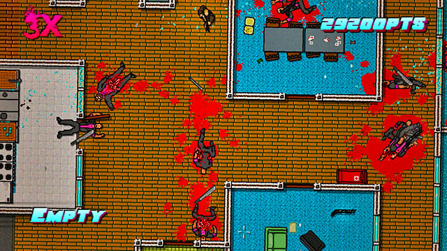 The last two enemies are oblivious to your presence - Scene 11 - Dead Ahead - Act 3 - Climax - Hotline Miami 2: Wrong Number - Game Guide and Walkthrough