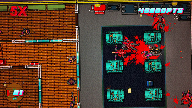 After you kill it, take a look into the upper room - Scene 11 - Dead Ahead - Act 3 - Climax - Hotline Miami 2: Wrong Number - Game Guide and Walkthrough