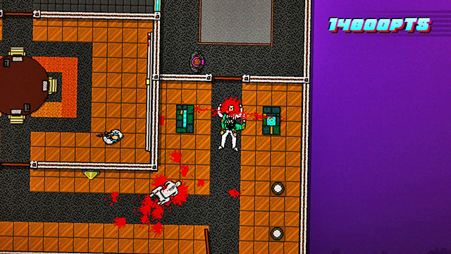 Open the door on the left and attract the attention of the opponents - Scene 12 - Death Wish - Act 3 - Climax - Hotline Miami 2: Wrong Number - Game Guide and Walkthrough