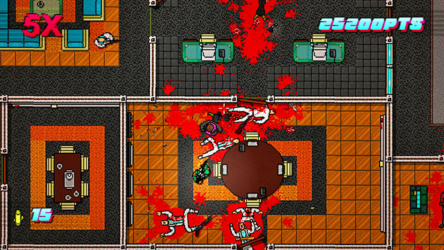 Deal with the opponents in the room on the left - Scene 12 - Death Wish - Act 3 - Climax - Hotline Miami 2: Wrong Number - Game Guide and Walkthrough