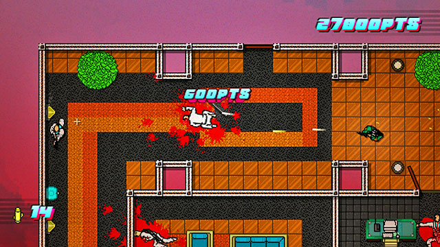 If you have made much noise, you find the final enemies in the upper-right corner of the map - Scene 12 - Death Wish - Act 3 - Climax - Hotline Miami 2: Wrong Number - Game Guide and Walkthrough