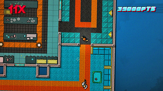 At the next door, there are two shooters waiting - Scene 12 - Death Wish - Act 3 - Climax - Hotline Miami 2: Wrong Number - Game Guide and Walkthrough