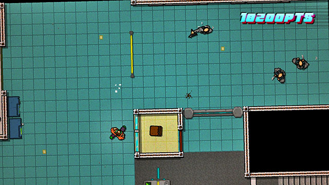 At the beginning of the next map, go left - Scene 13 - Subway - Act 4 - Falling - Hotline Miami 2: Wrong Number - Game Guide and Walkthrough