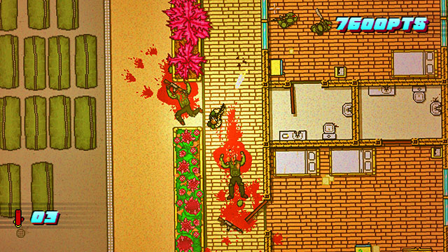 After you do, do the same on the left - Scene 14 - Stronghold - Act 4 - Falling - Hotline Miami 2: Wrong Number - Game Guide and Walkthrough