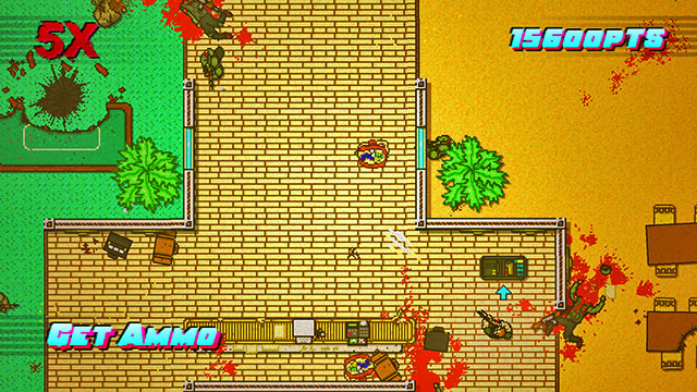 On the right, there are more opponents - Scene 14 - Stronghold - Act 4 - Falling - Hotline Miami 2: Wrong Number - Game Guide and Walkthrough