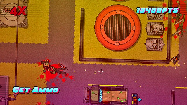 Ahead, to the left, there are more guards with melee weapons - Scene 16 - Casualties - Act 4 - Falling - Hotline Miami 2: Wrong Number - Game Guide and Walkthrough