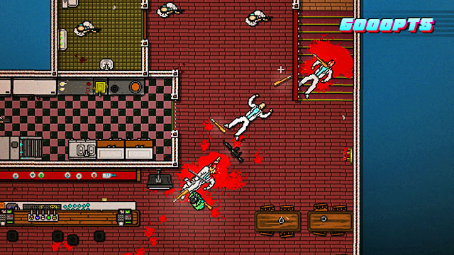 Finally, you will be fighting the last two shooters - Scene 17 - First Blood - Act 5 - Intermission - Hotline Miami 2: Wrong Number - Game Guide and Walkthrough