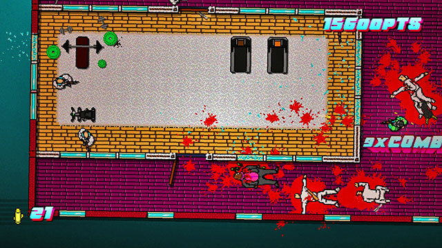 Start clearing the rest of the level with the upper-left room - Scene 19 - House Call - Act 5 - Intermission - Hotline Miami 2: Wrong Number - Game Guide and Walkthrough