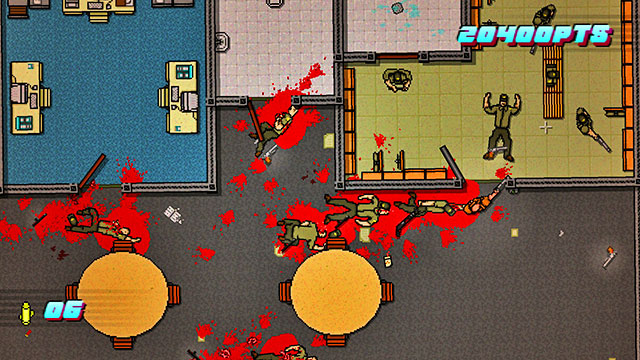 ON this level, there are opponents that can dodge bullets - Scene 20 - Release - Act 5 - Intermission - Hotline Miami 2: Wrong Number - Game Guide and Walkthrough