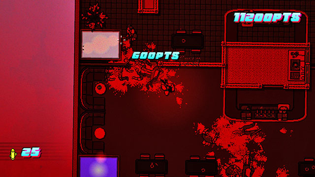 The last shooter is in the upper-right part of the map - Scene 21 - Seizure - Act 6 - Catastrophe - Hotline Miami 2: Wrong Number - Game Guide and Walkthrough