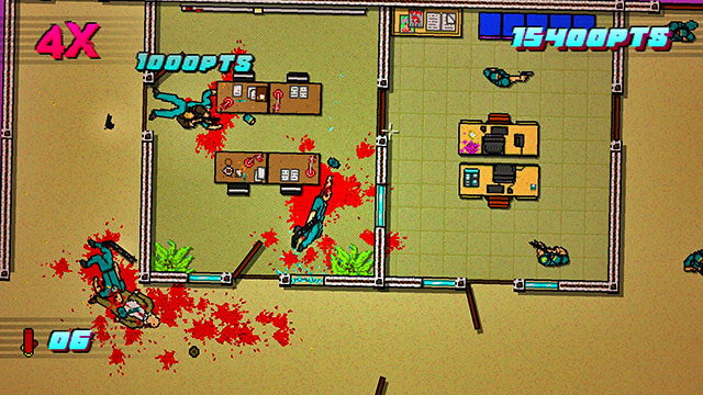 Across the windows, clear the next room - Scene 23 - Caught - Act 6 - Catastrophe - Hotline Miami 2: Wrong Number - Game Guide and Walkthrough