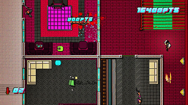 Go up and shoot everyone that you see - Scene 24 - Take Over - Act 6 - Catastrophe - Hotline Miami 2: Wrong Number - Game Guide and Walkthrough