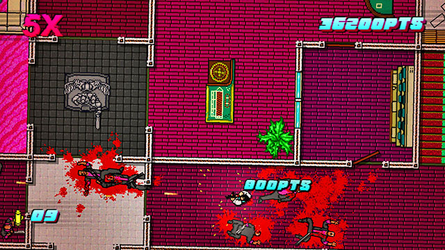 After the massacre go left - Scene 24 - Take Over - Act 6 - Catastrophe - Hotline Miami 2: Wrong Number - Game Guide and Walkthrough