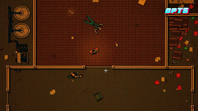 Go downstairs and stand by the wall - Bonus Scene - The Abyss - Hotline Miami 2: Wrong Number - Game Guide and Walkthrough